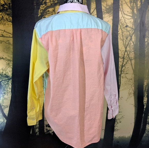 Pastel Rainbow Lands End Button Down - Picture 2 of 5